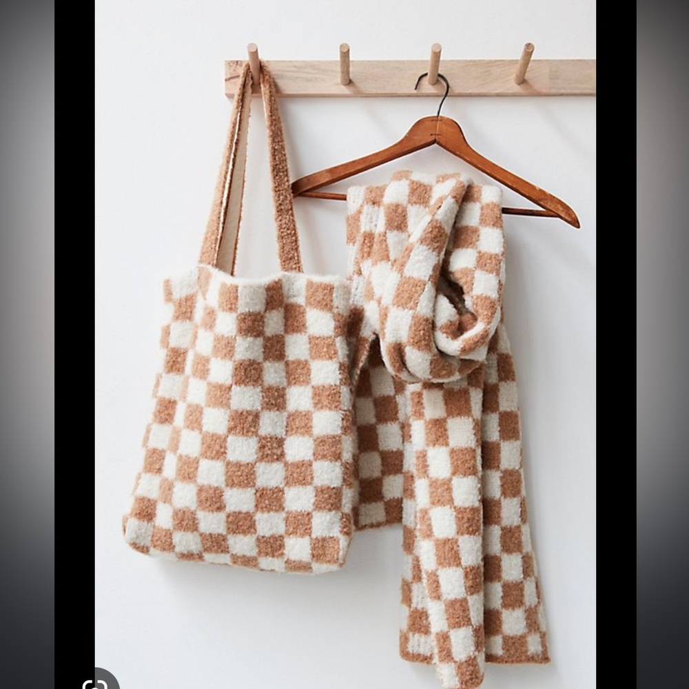 free people tote & scarf set